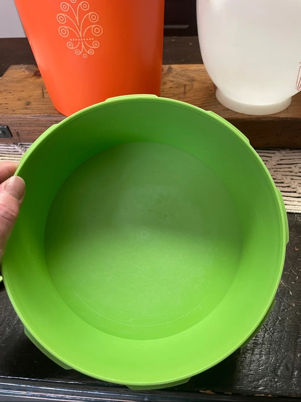 Vintage Tupperware Orange Decorative Kitchen Canister Set (4) with Bonus Items